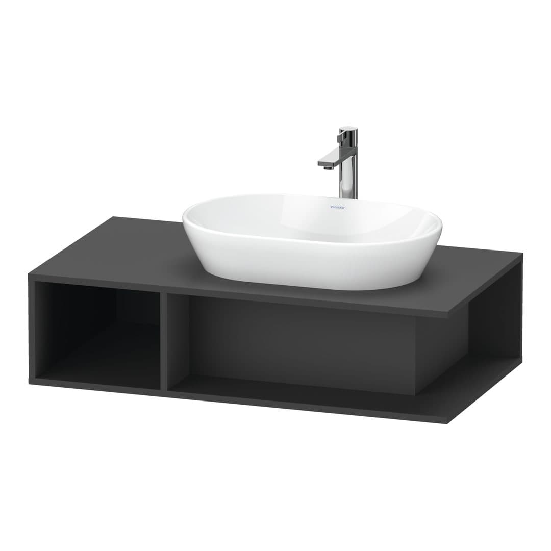 Duravit D-Neo – Έπιπλο Νιπτήρα – 1000 mm, για κονσόλα, νιπτήρας δεξιά – Graphite Matt, Decor (DE495904949)