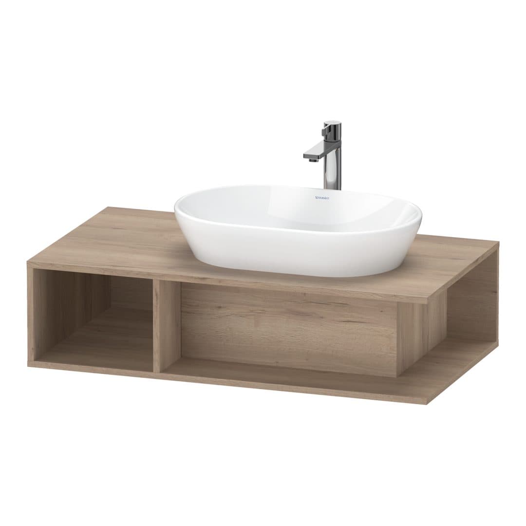 Duravit D-Neo – Έπιπλο Νιπτήρα – 1000 mm, για κονσόλα, νιπτήρας δεξιά – Marbled Oak Matt, Decor (DE495905555)