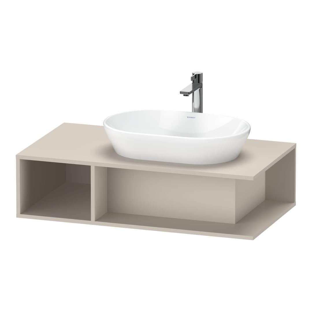 Duravit D-Neo – Έπιπλο Νιπτήρα – 1000 mm, για κονσόλα, νιπτήρας δεξιά – Taupe Matt, Decor (DE495909191)
