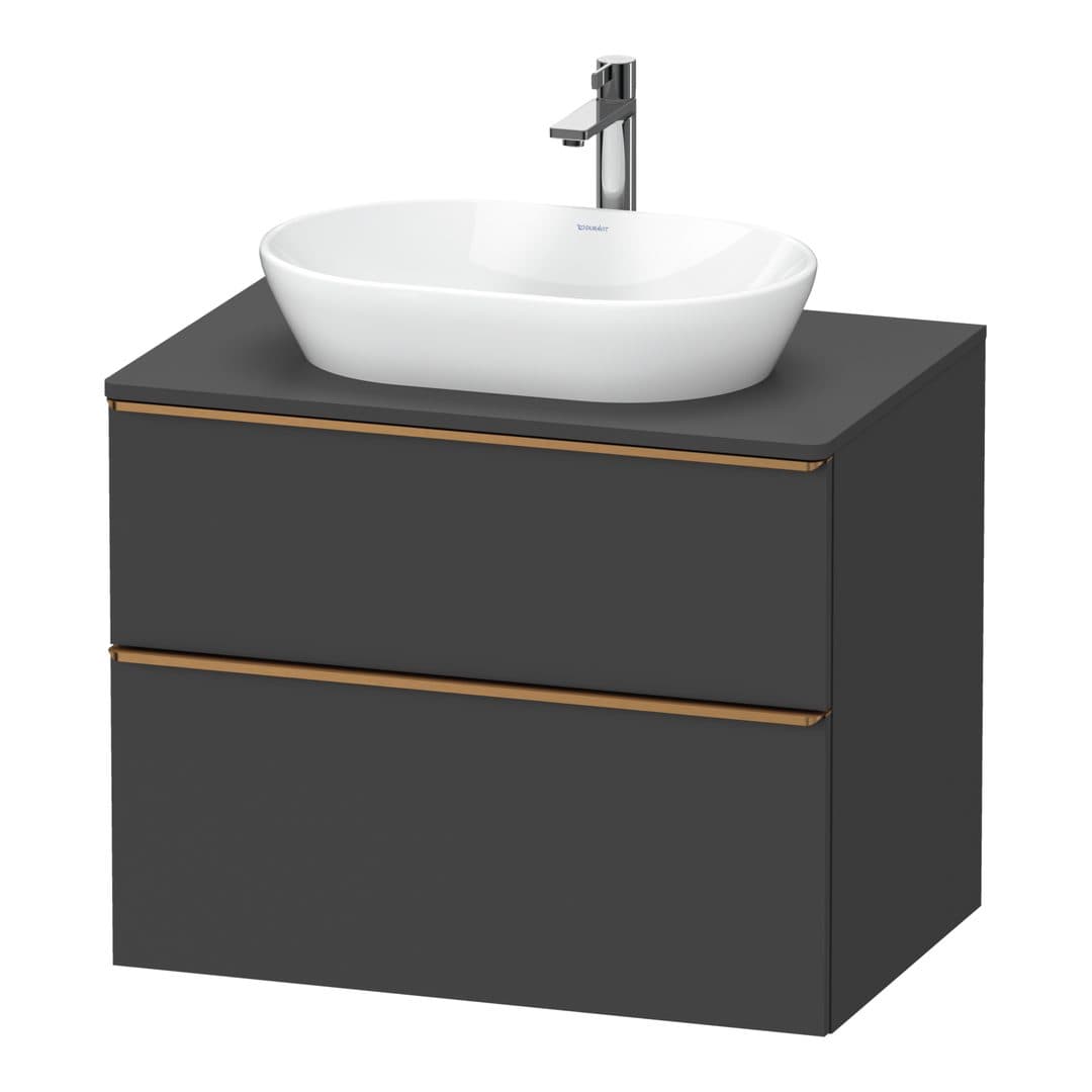 Duravit D-Neo – Έπιπλο Νιπτήρα – 800 mm, για κονσόλα, 2 συρτάρια, νιπτήρας κέντρο, Bronze Brushed – Graphite Matt, Decor (DE4967004490000)
