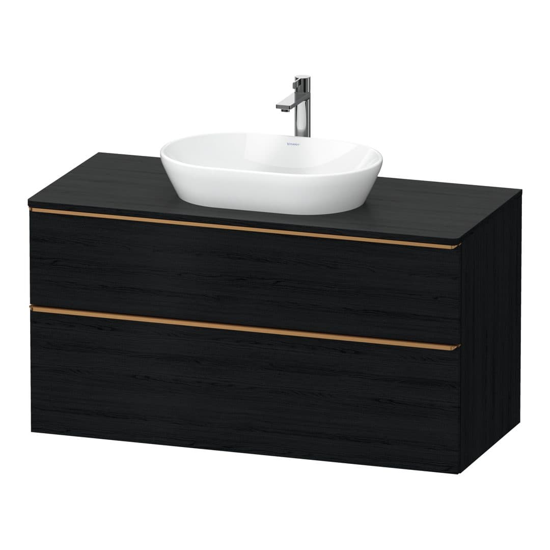 Duravit D-Neo – Έπιπλο Νιπτήρα – 1200 mm, για κονσόλα, 2 συρτάρια, νιπτήρας κέντρο, Bronze Brushed – Black oak Matt, Decor (DE4969004160000)