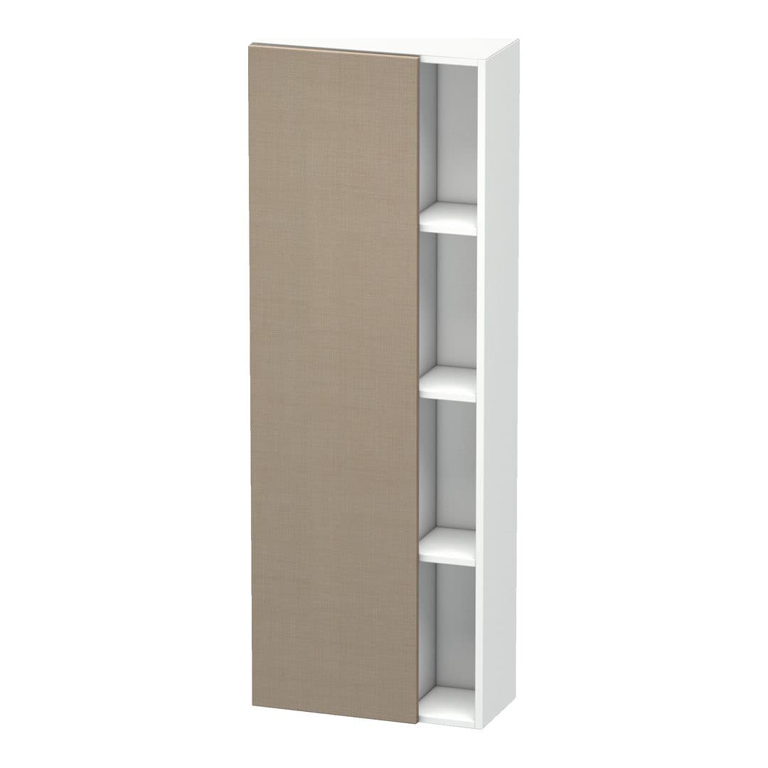 Duravit DuraStyle – Κολόνα Μπάνιου – 500 mm, 1 πόρτα, αριστερή, σώμα White Matt, 500 x 240 x 1400 mm – Linen Matt, Decor (DS1238L7518)