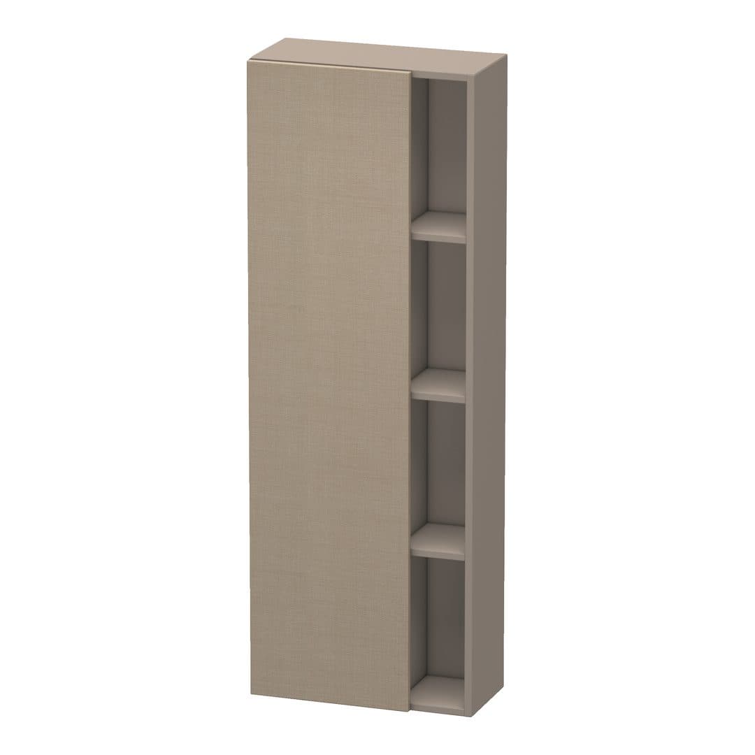 Duravit DuraStyle – Κολόνα Μπάνιου – 500 mm, 1 πόρτα, αριστερή, σώμα Basalte Matt, 500 x 240 x 1400 mm – Linen Matt, Decor (DS1238L7543)