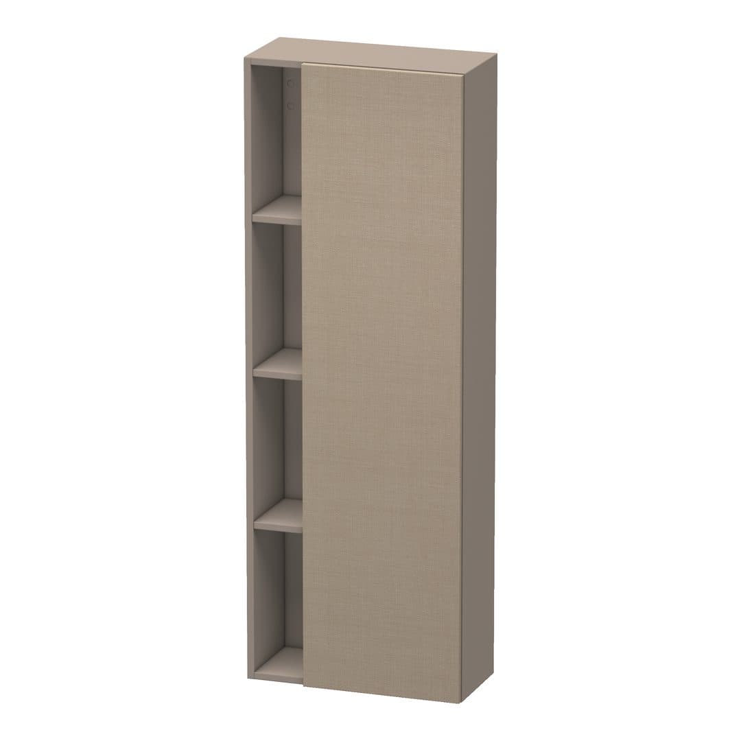 Duravit DuraStyle – Κολόνα Μπάνιου – 500 mm, 1 πόρτα, δεξιά, σώμα Basalte Matt, 500 x 240 x 1400 mm – Linen Matt, Decor (DS1238R7543)