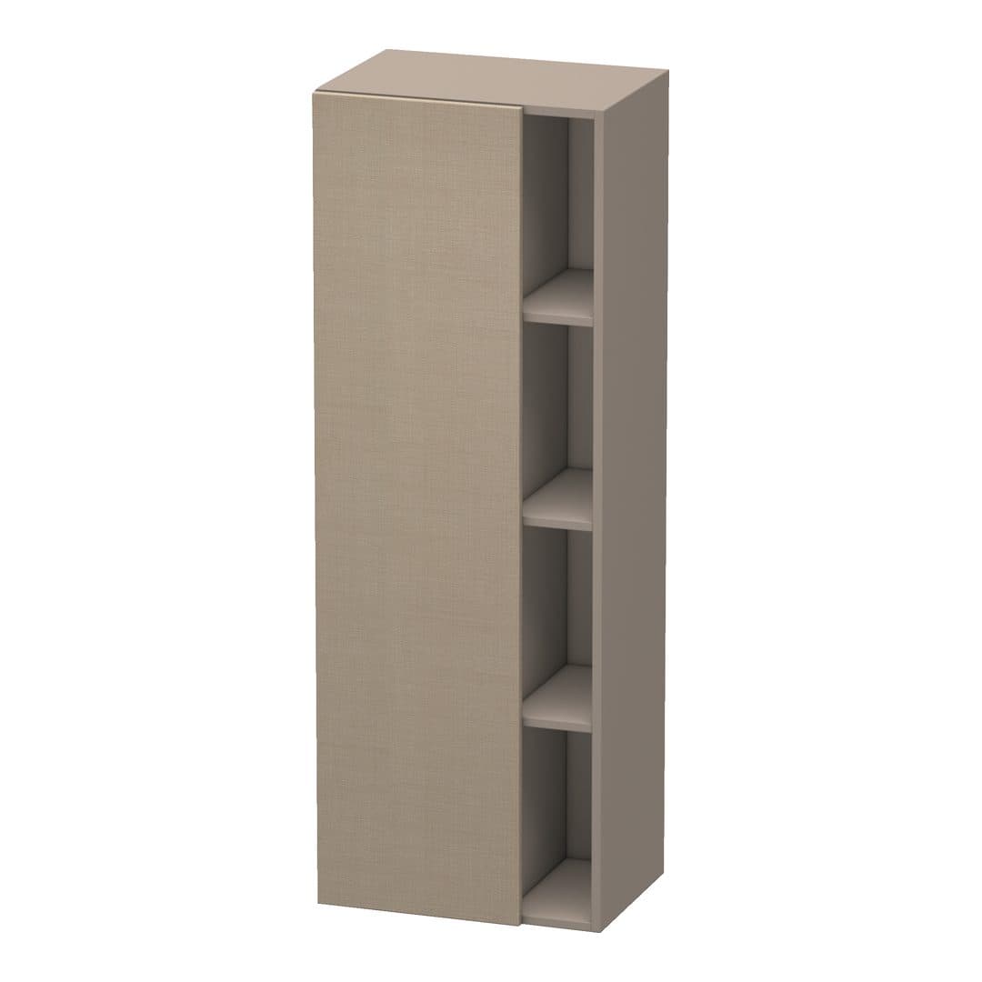 Duravit DuraStyle – Κολόνα Μπάνιου – 500 mm, 1 πόρτα, αριστερή, σώμα Basalte Matt, 500 x 360 x 1400 mm – Linen Matt, Decor (DS1239L7543)