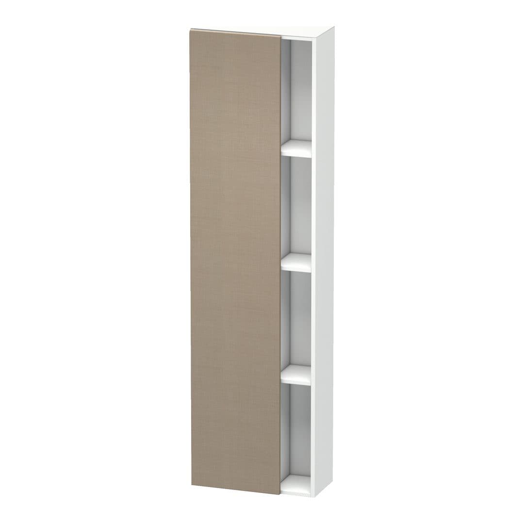 Duravit DuraStyle – Κολόνα Μπάνιου – 500 mm, 1 πόρτα, αριστερή, σώμα White Matt, 500 x 240 x 1800 mm – Linen Matt, Decor (DS1248L7518)