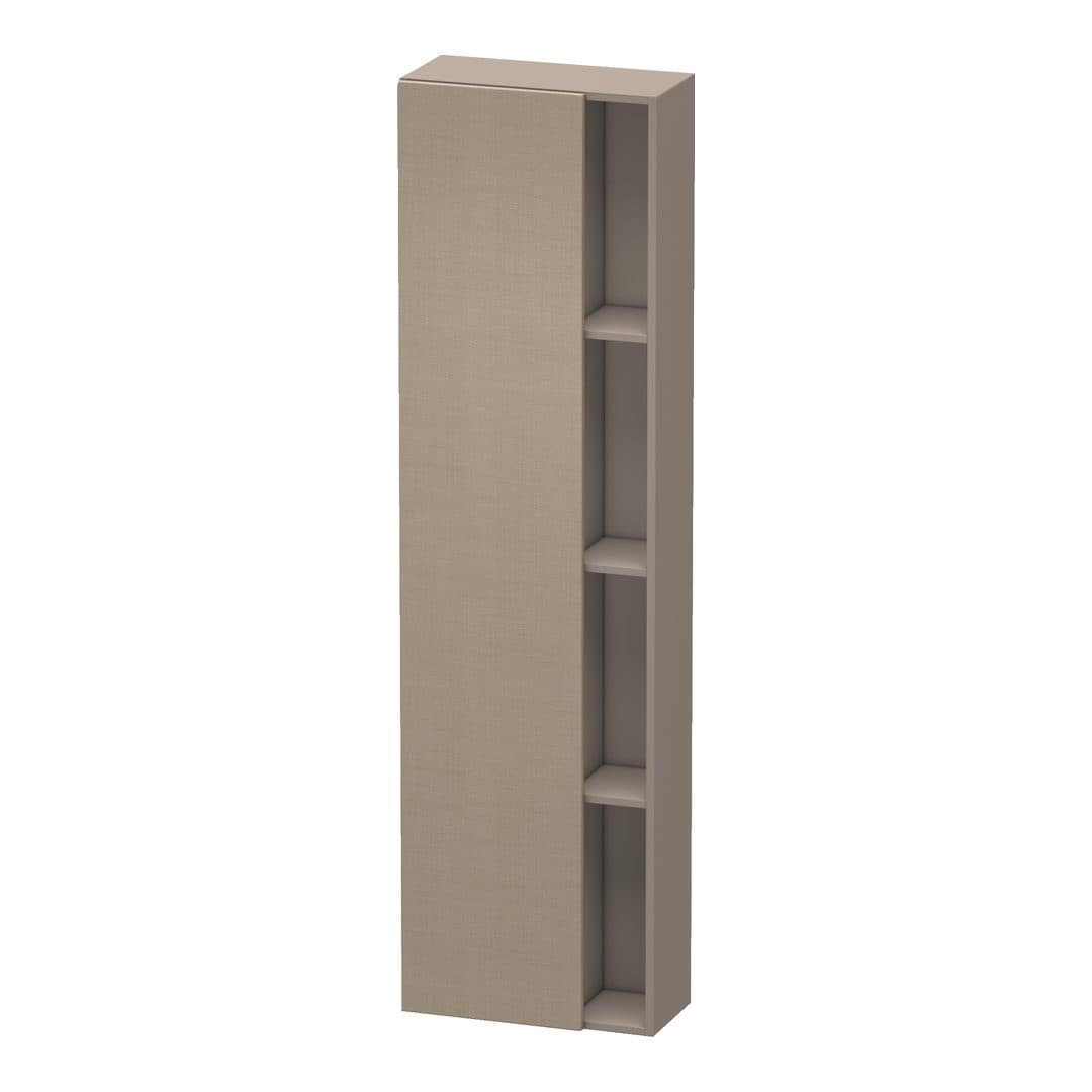 Duravit DuraStyle – Κολόνα Μπάνιου – 500 mm, 1 πόρτα, αριστερή, σώμα Basalte Matt, 500 x 240 x 1800 mm – Linen Matt, Decor (DS1248L7543)