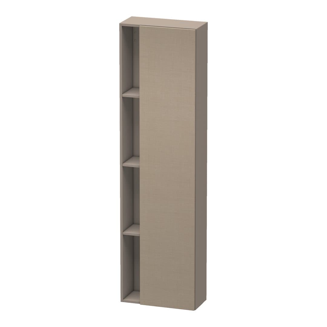 Duravit DuraStyle – Κολόνα Μπάνιου – 500 mm, 1 πόρτα, δεξιά, σώμα Basalte Matt, 500 x 240 x 1800 mm – Linen Matt, Decor (DS1248R7543)