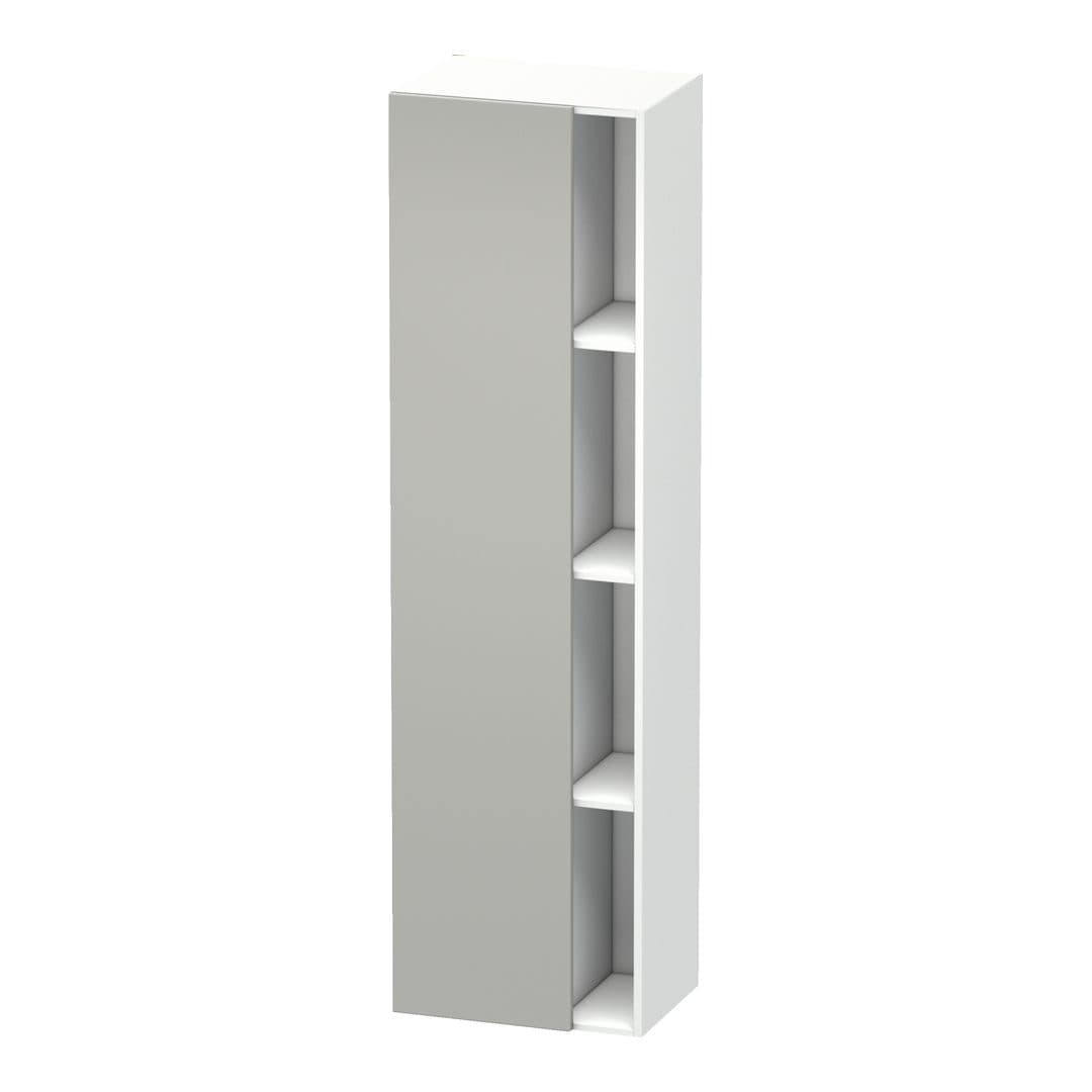 Duravit DuraStyle – Κολόνα Μπάνιου – 500 mm, 1 πόρτα, αριστερή, σώμα White Matt, 500 x 360 x 1800 mm – Concrete grey Matt, Decor (DS1249L0718)