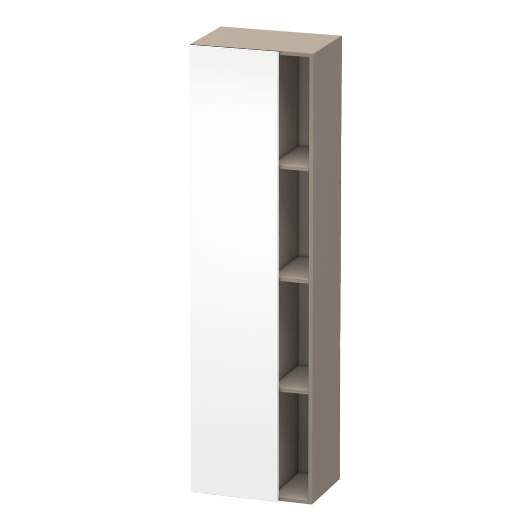 Duravit DuraStyle – Κολόνα Μπάνιου – 500 mm, 1 πόρτα, αριστερή, σώμα Basalte Matt, 500 x 360 x 1800 mm – White Matt, Decor (DS1249L1843)
