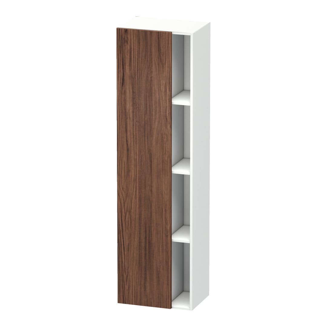 Duravit DuraStyle – Κολόνα Μπάνιου – 500 mm, 1 πόρτα, αριστερή, σώμα White Matt, 500 x 360 x 1800 mm – Walnut dark Matt, Decor (DS1249L2118)