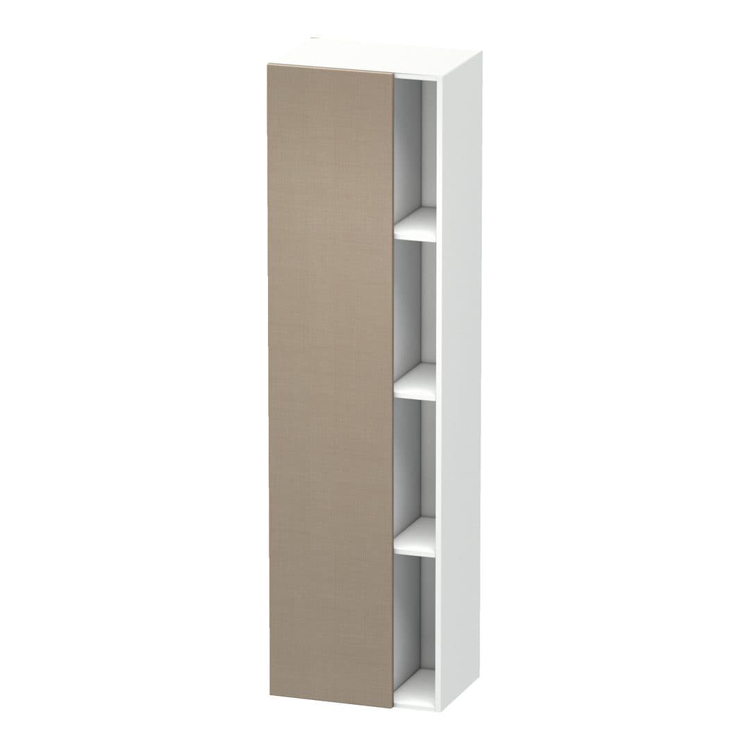 Duravit DuraStyle – Κολόνα Μπάνιου – 500 mm, 1 πόρτα, αριστερή, σώμα White Matt, 500 x 360 x 1800 mm – Linen Matt, Decor (DS1249L7518)