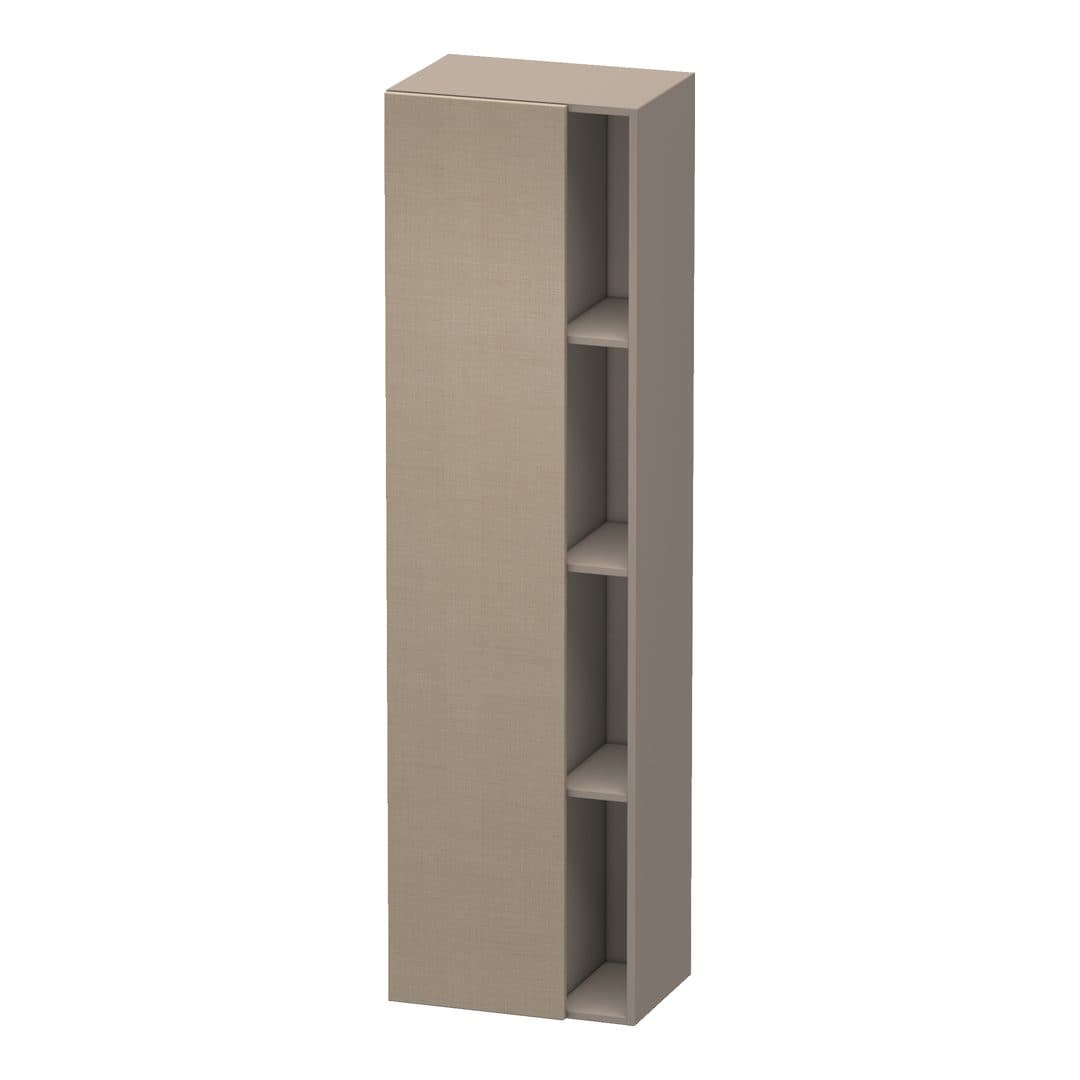 Duravit DuraStyle – Κολόνα Μπάνιου – 500 mm, 1 πόρτα, αριστερή, σώμα Basalte Matt, 500 x 360 x 1800 mm – Linen Matt, Decor (DS1249L7543)