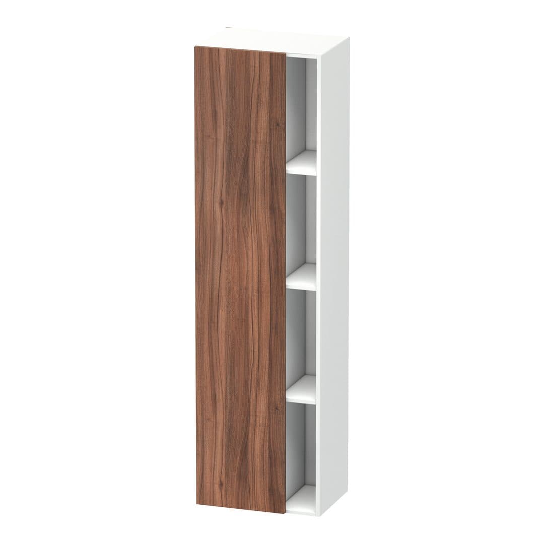 Duravit DuraStyle – Κολόνα Μπάνιου – 500 mm, 1 πόρτα, αριστερή, σώμα White Matt, 500 x 360 x 1800 mm – Walnut Matt, Decor (DS1249L7918)