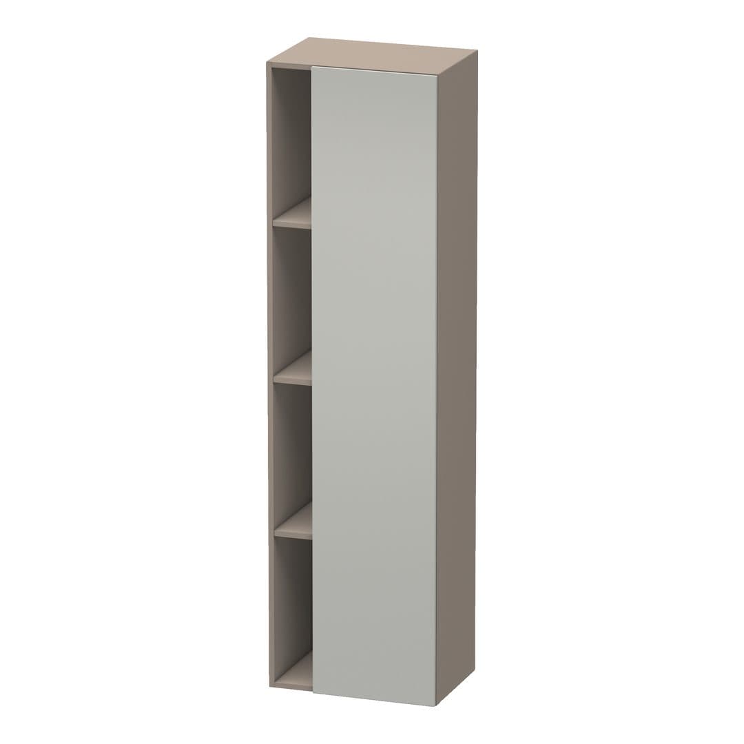 Duravit DuraStyle – Κολόνα Μπάνιου – 500 mm, 1 πόρτα, δεξιά, σώμα Basalte Matt, 500 x 360 x 1800 mm – Concrete grey Matt, Decor (DS1249R0743)