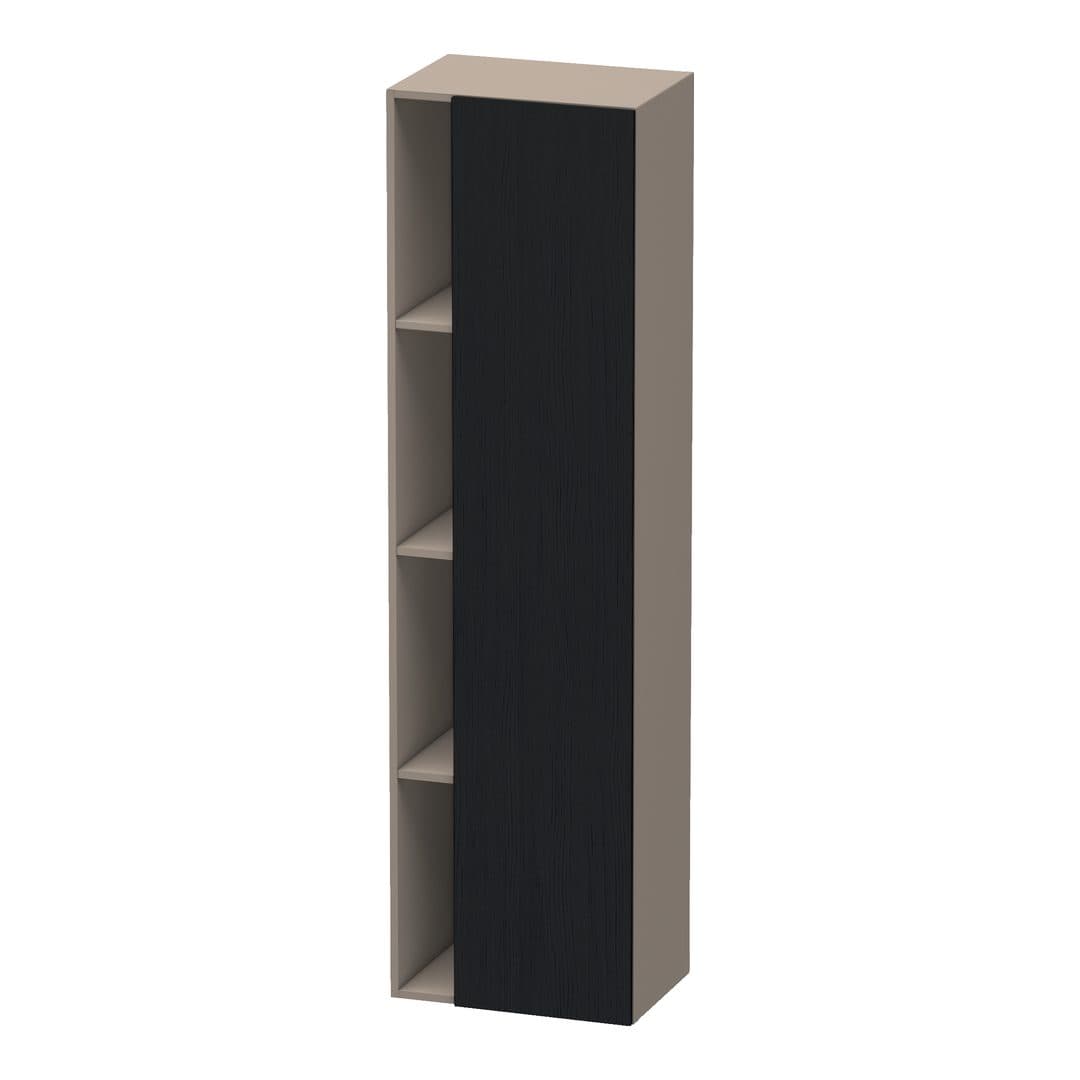 Duravit DuraStyle – Κολόνα Μπάνιου – 500 mm, 1 πόρτα, δεξιά, σώμα Basalte Matt, 500 x 360 x 1800 mm – Black oak Matt, Decor (DS1249R1643)