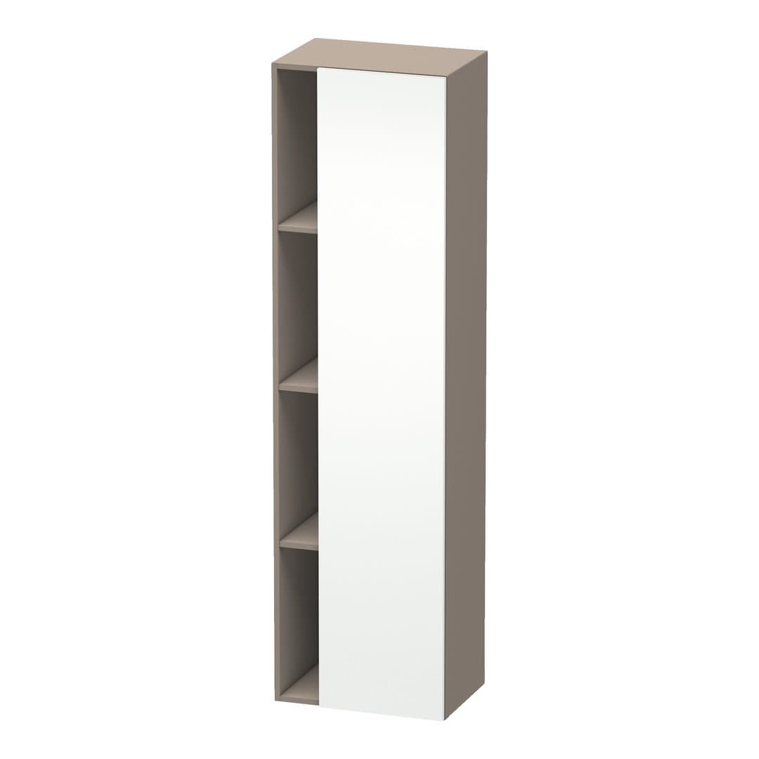 Duravit DuraStyle – Κολόνα Μπάνιου – 500 mm, 1 πόρτα, δεξιά, σώμα Basalte Matt, 500 x 360 x 1800 mm – White Matt, Decor (DS1249R1843)