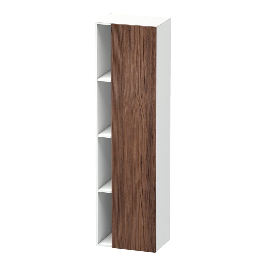 Duravit DuraStyle – Κολόνα Μπάνιου – 500 mm, 1 πόρτα, δεξιά, σώμα White Matt, 500 x 360 x 1800 mm – Walnut dark Matt, Decor (DS1249R2118)