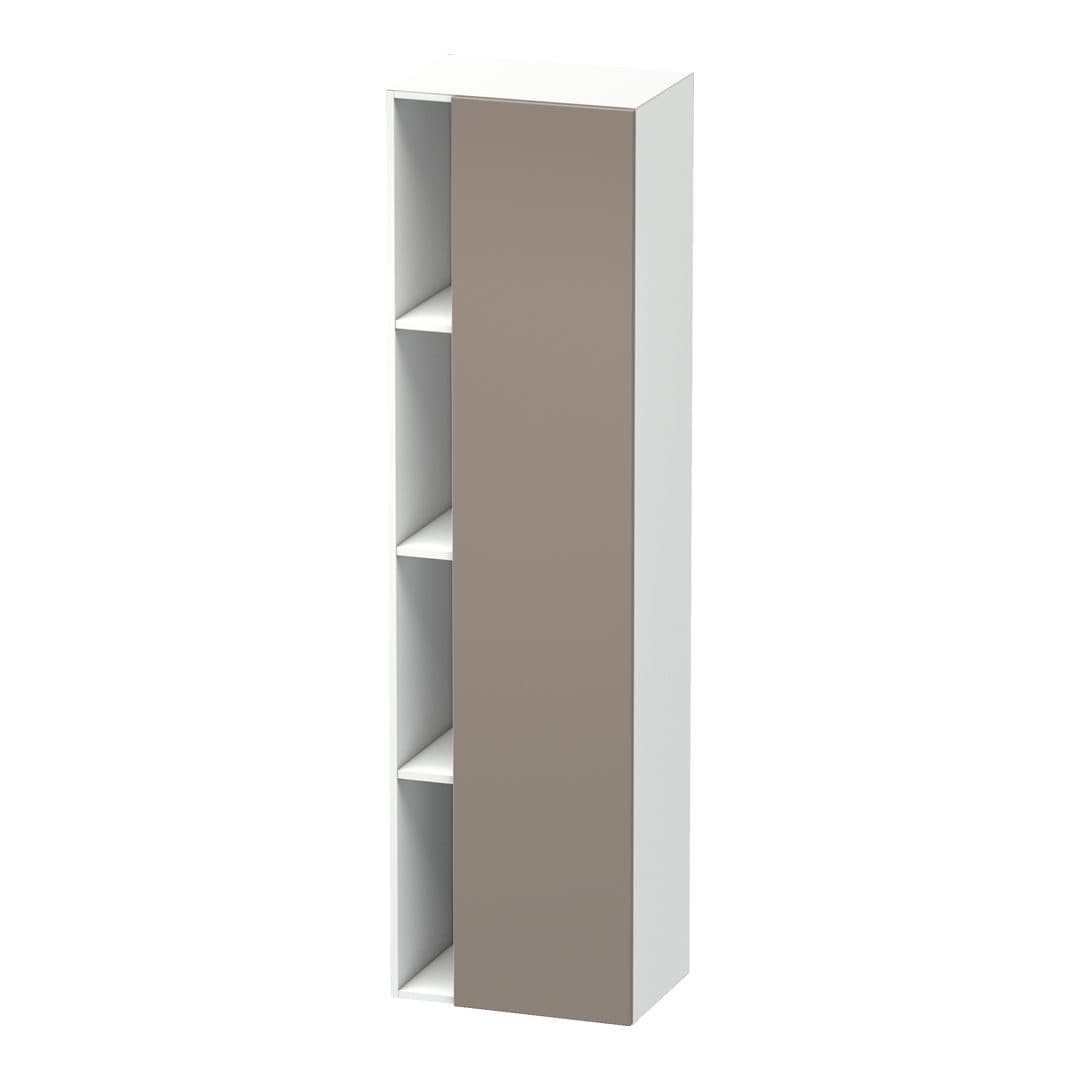 Duravit DuraStyle – Κολόνα Μπάνιου – 500 mm, 1 πόρτα, δεξιά, σώμα White Matt, 500 x 360 x 1800 mm – Basalte Matt, Decor (DS1249R4318)