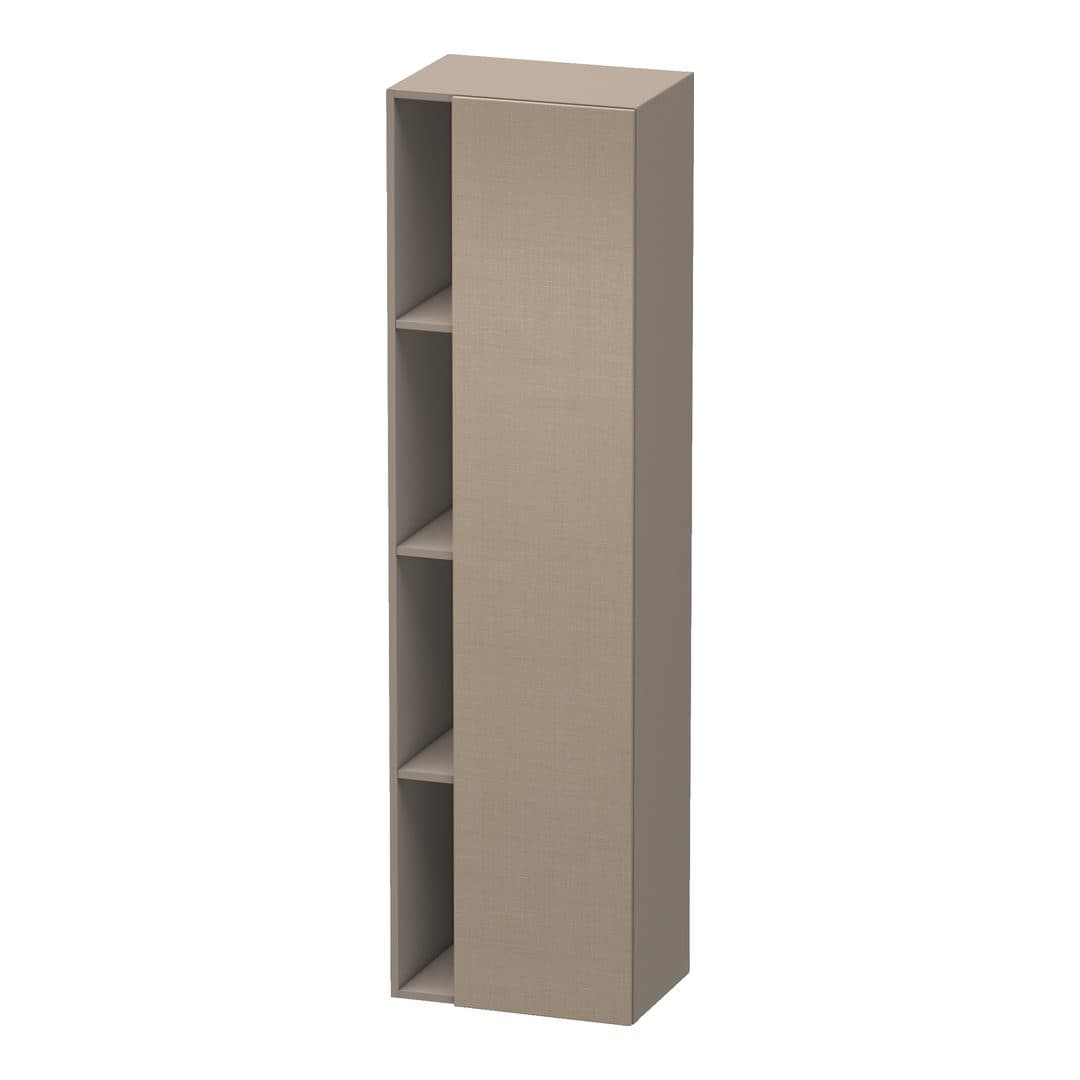 Duravit DuraStyle – Κολόνα Μπάνιου – 500 mm, 1 πόρτα, δεξιά, σώμα Basalte Matt, 500 x 360 x 1800 mm – Linen Matt, Decor (DS1249R7543)
