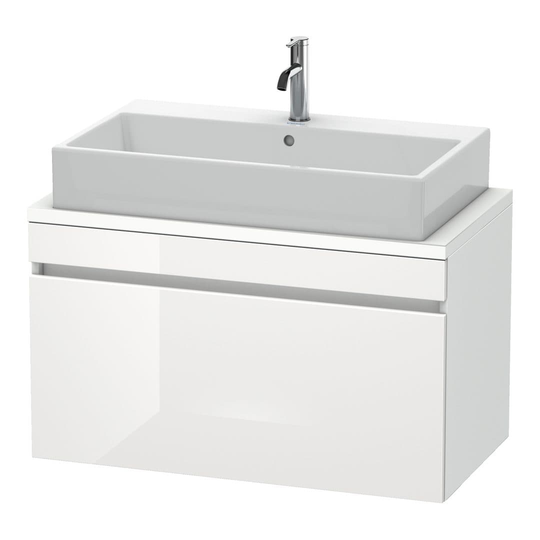 Duravit DuraStyle – Έπιπλο Νιπτήρα – 900 mm, για κονσόλα, 1 συρτάρι, νιπτήρας κέντρο, Compact, White Matt – White High Gloss, Decor (DS530302218)