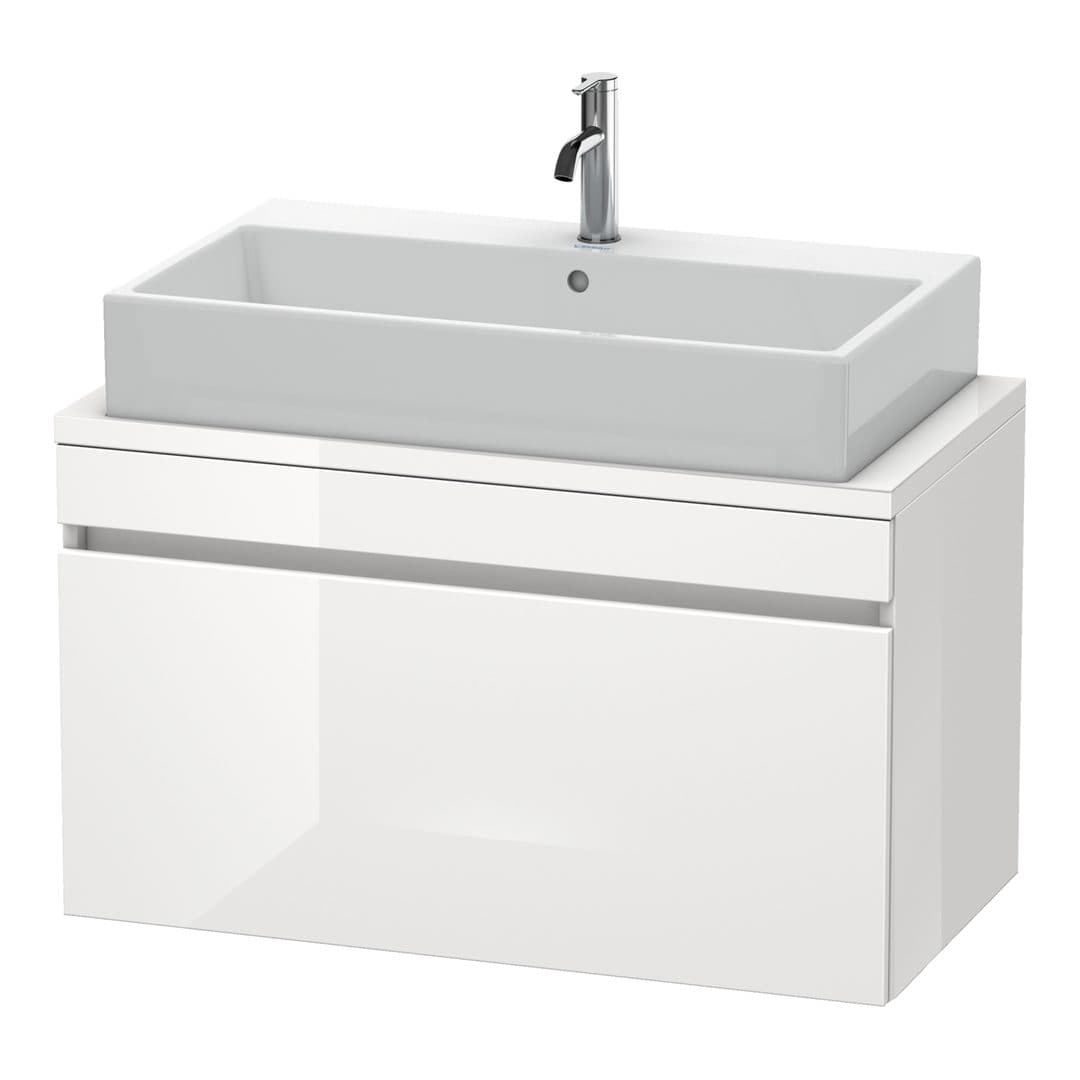 Duravit DuraStyle – Έπιπλο Νιπτήρα – 900 mm, για κονσόλα, 1 συρτάρι, νιπτήρας κέντρο, Compact – White High Gloss, Decor (DS530302222)