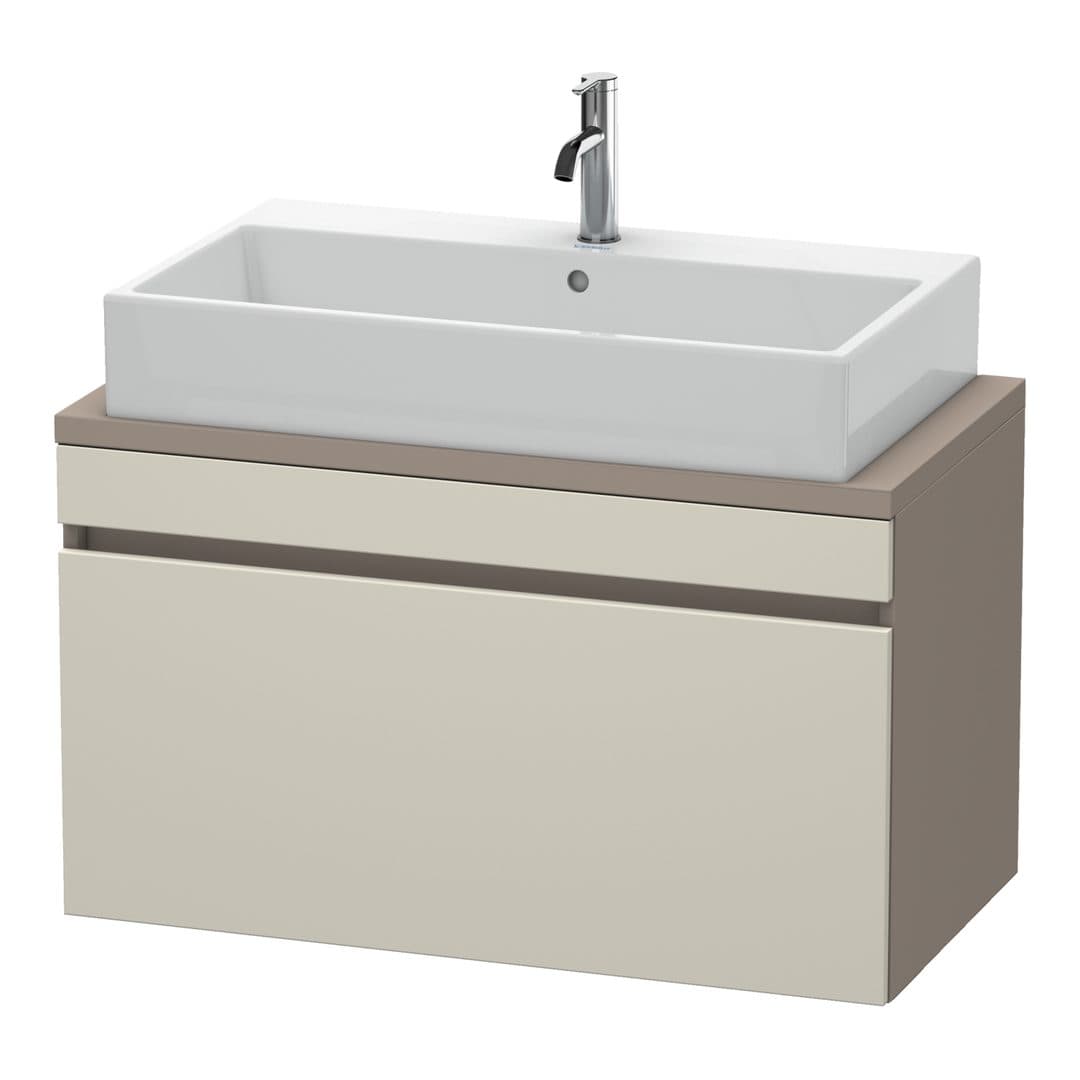 Duravit DuraStyle – Έπιπλο Νιπτήρα – 900 mm, για κονσόλα, 1 συρτάρι, νιπτήρας κέντρο, σώμα Basalte Matt, Compact – Taupe Matt, Decor (DS530309143)