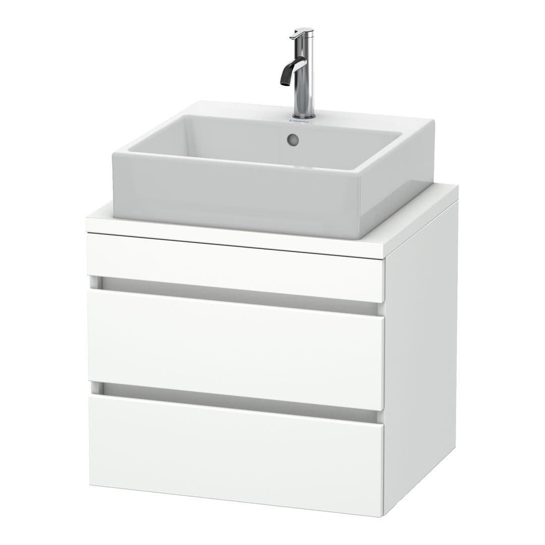Duravit DuraStyle – Έπιπλο Νιπτήρα – 600 mm, για κονσόλα, 2 συρτάρια, νιπτήρας κέντρο, Compact – White Matt, Decor (DS530501818)