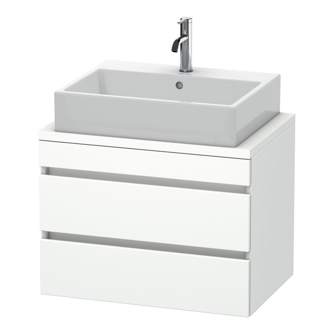 Duravit DuraStyle – Έπιπλο Νιπτήρα – 700 mm, για κονσόλα, 2 συρτάρια, νιπτήρας κέντρο, Compact – White Matt, Decor (DS530601818)