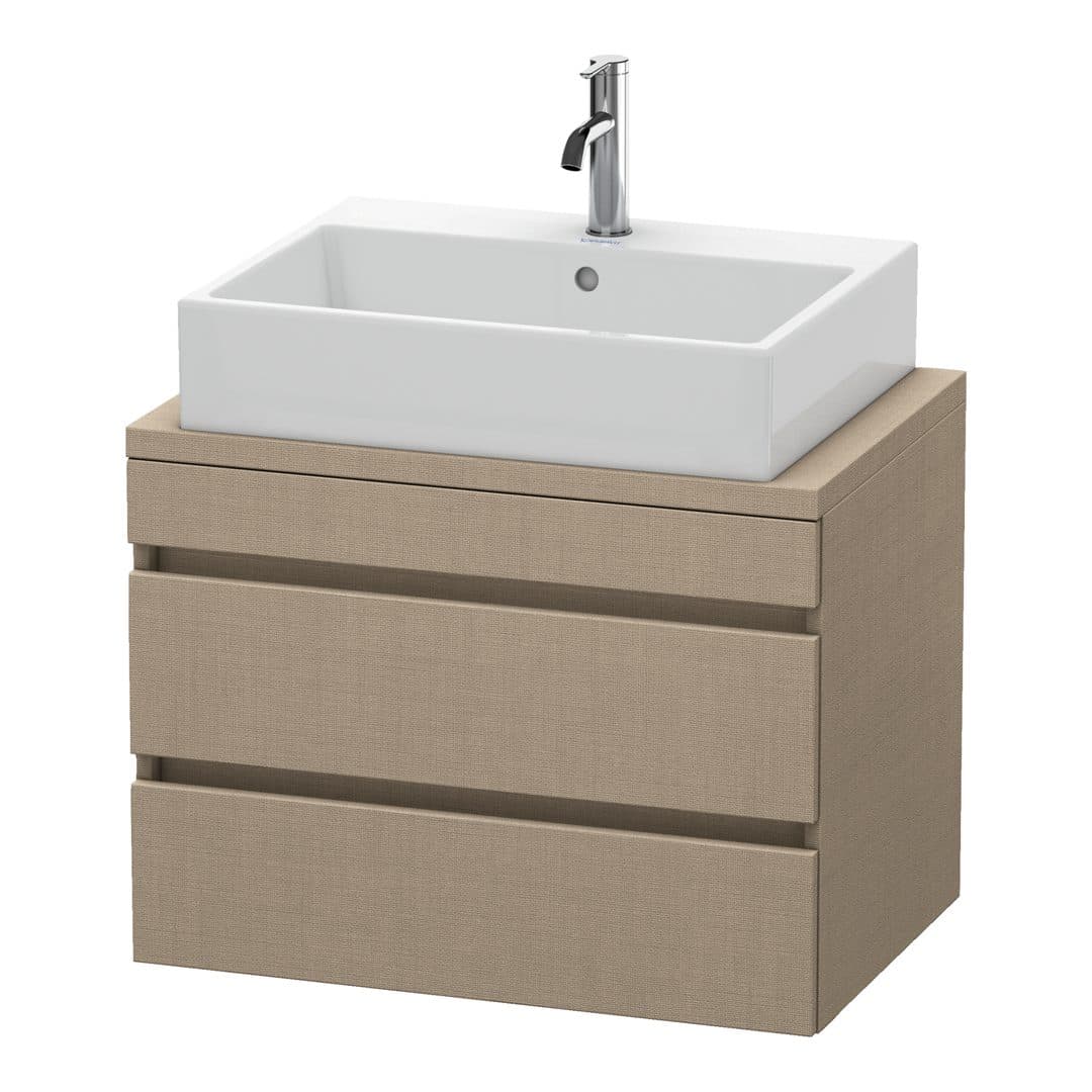 Duravit DuraStyle – Έπιπλο Νιπτήρα – 700 mm, για κονσόλα, 2 συρτάρια, νιπτήρας κέντρο, Compact – Linen Matt, Decor (DS530607575)