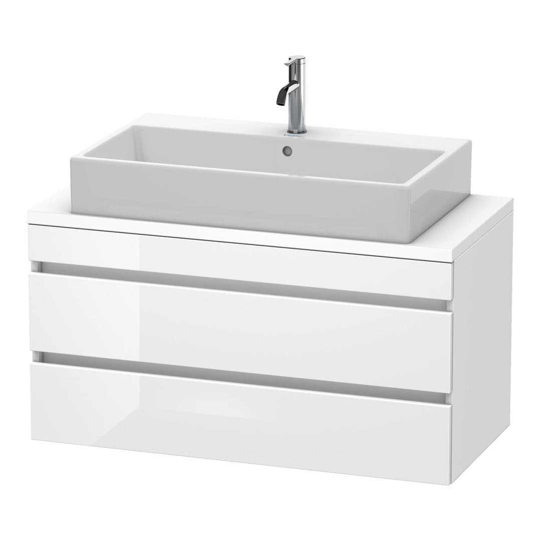 Duravit DuraStyle – Έπιπλο Νιπτήρα – 1000 mm, για κονσόλα, 2 συρτάρια, νιπτήρας κέντρο, Compact, White Matt – White High Gloss, Decor (DS530902218)