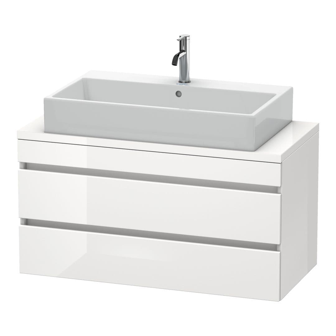 Duravit DuraStyle – Έπιπλο Νιπτήρα – 1000 mm, για κονσόλα, 2 συρτάρια, νιπτήρας κέντρο, Compact – White High Gloss, Decor (DS530902222)