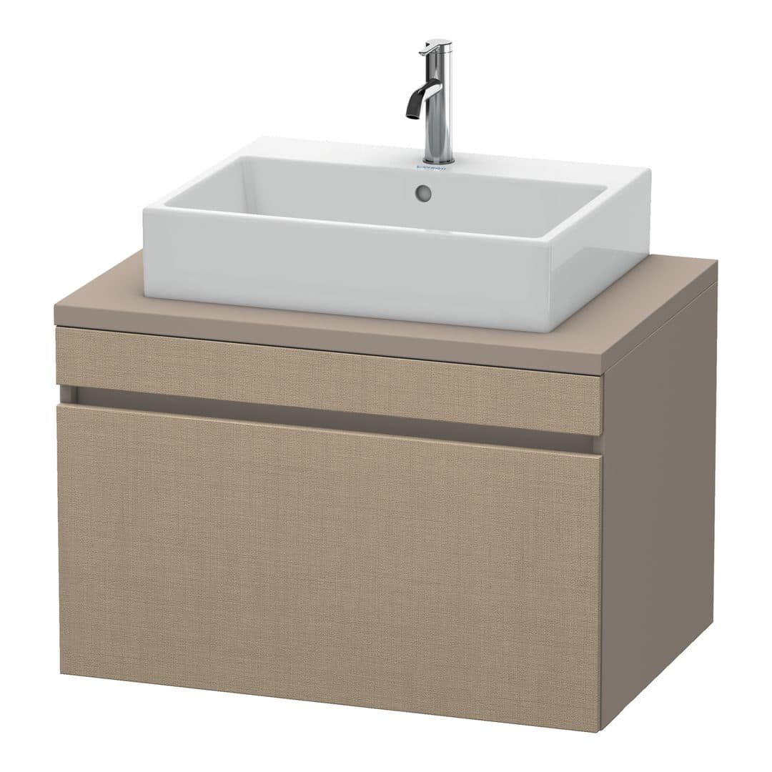 Duravit DuraStyle – Έπιπλο Νιπτήρα – 800 mm, για κονσόλα, 1 συρτάρι, νιπτήρας κέντρο, σώμα Basalte Matt – Linen Matt, Decor (DS531207543)