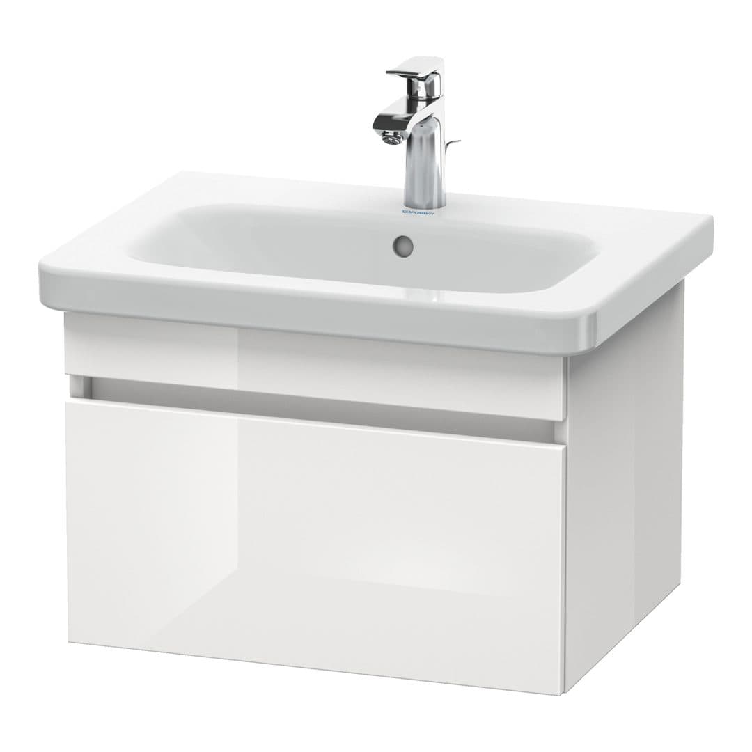 Duravit DuraStyle – Έπιπλο Νιπτήρα – 580 mm, 1 συρτάρι, νιπτήρας κέντρο – White High Gloss, Decor (DS638002222)