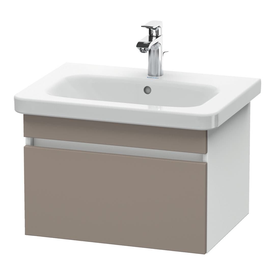 Duravit DuraStyle – Έπιπλο Νιπτήρα – 580 mm, 1 συρτάρι, νιπτήρας κέντρο, σώμα White Matt – Basalte Matt, Decor (DS638004318)