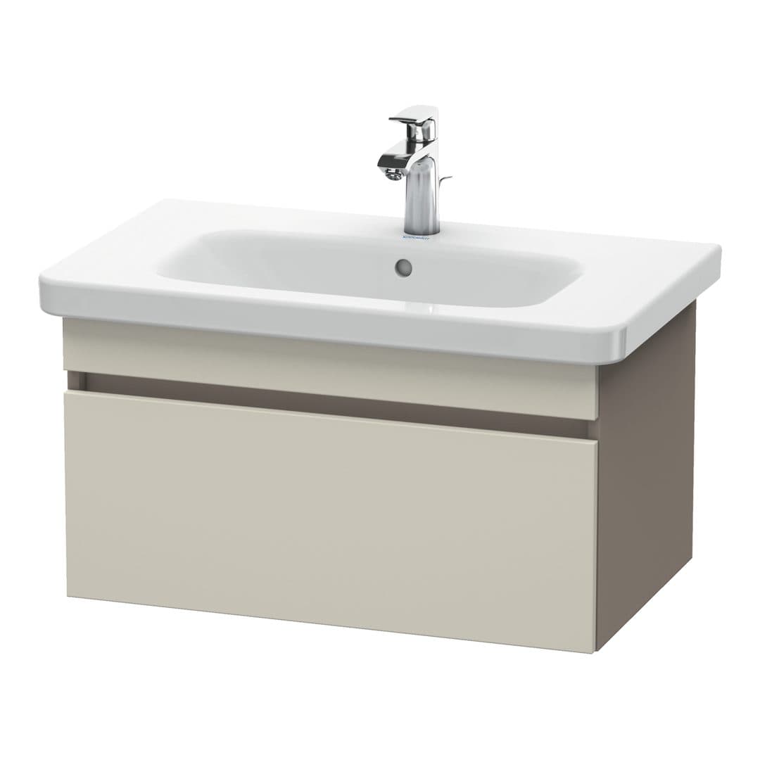 Duravit DuraStyle – Έπιπλο Νιπτήρα – 730 mm, 1 συρτάρι, νιπτήρας κέντρο, σώμα Basalte Matt – Taupe Matt, Decor (DS638109143)