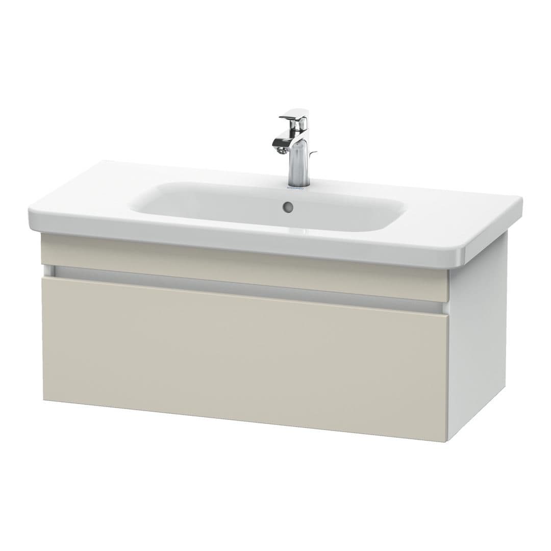 Duravit DuraStyle – Έπιπλο Νιπτήρα – 930 mm, 1 συρτάρι, νιπτήρας κέντρο, σώμα White Matt – Taupe Matt, Decor (DS638209118)
