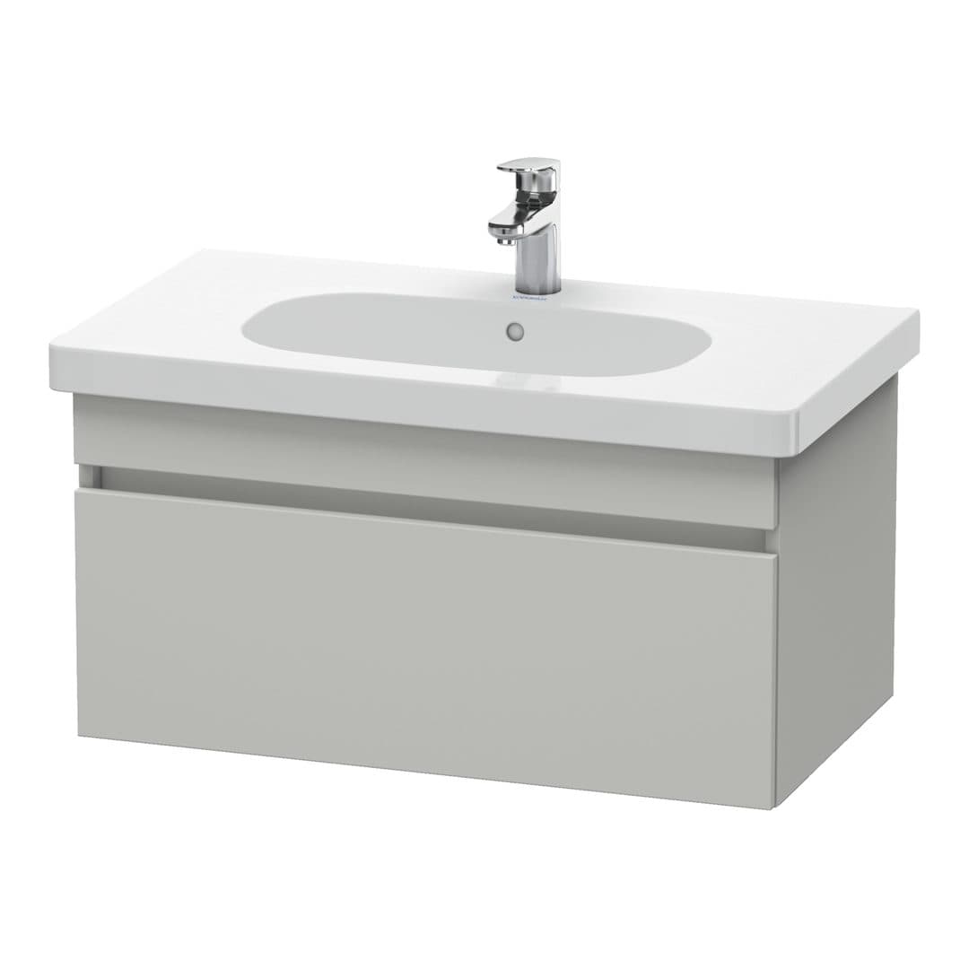 Duravit DuraStyle – Έπιπλο Νιπτήρα – 800 mm, 1 συρτάρι, νιπτήρας κέντρο – Concrete grey Matt, Decor (DS638400707)