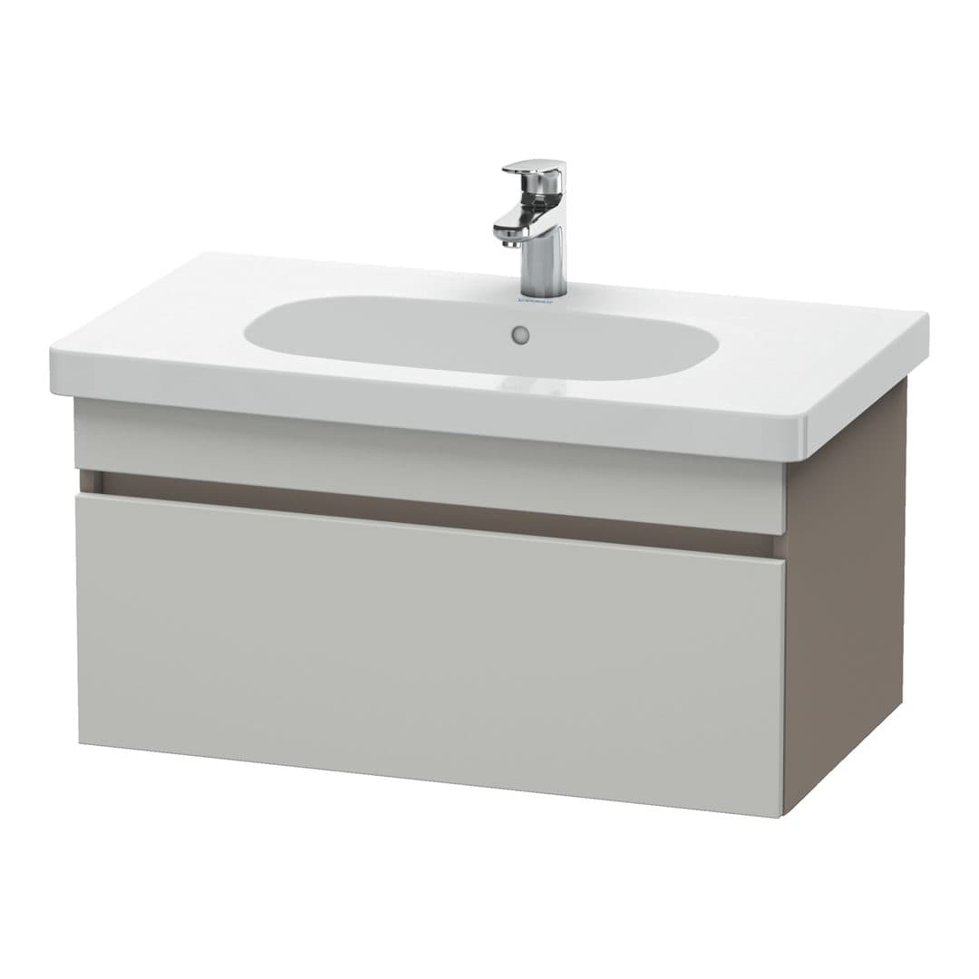 Duravit DuraStyle – Έπιπλο Νιπτήρα – 800 mm, 1 συρτάρι, νιπτήρας κέντρο, σώμα Basalte Matt – Concrete grey Matt, Decor (DS638400743)