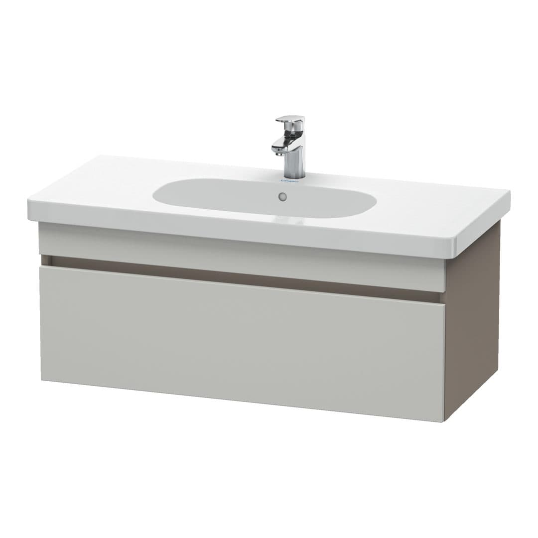 Duravit DuraStyle – Έπιπλο Νιπτήρα – 1000 mm, 1 συρτάρι, νιπτήρας κέντρο, σώμα Basalte Matt – Concrete grey Matt, Decor (DS638500743)
