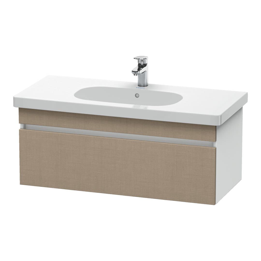 Duravit DuraStyle – Έπιπλο Νιπτήρα – 1000 mm, 1 συρτάρι, νιπτήρας κέντρο, σώμα White Matt – Linen Matt, Decor (DS638507518)