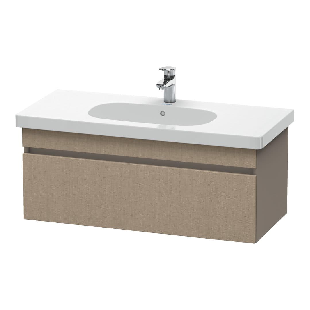 Duravit DuraStyle – Έπιπλο Νιπτήρα – 1000 mm, 1 συρτάρι, νιπτήρας κέντρο, σώμα Basalte Matt – Linen Matt, Decor (DS638507543)