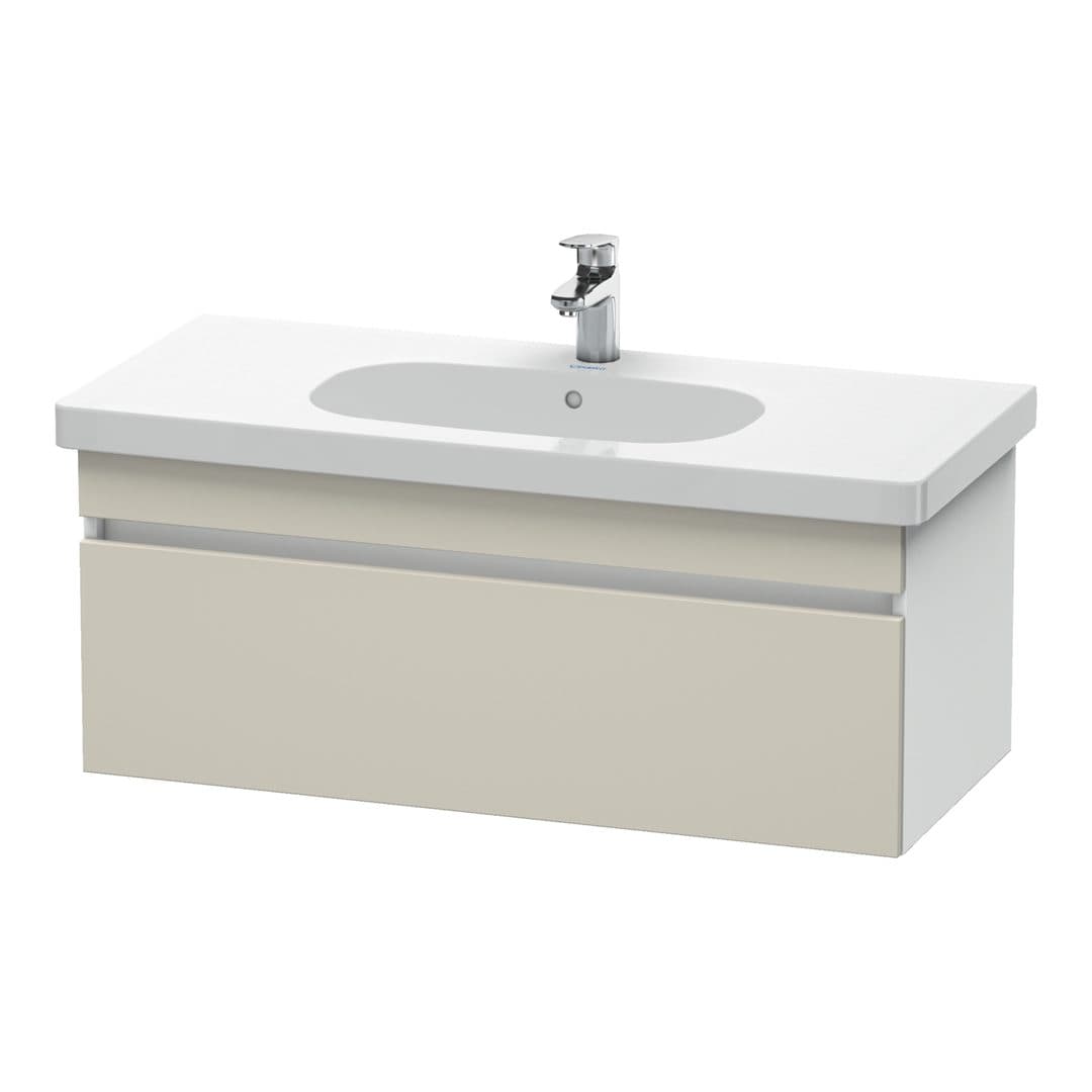 Duravit DuraStyle – Έπιπλο Νιπτήρα – 1000 mm, 1 συρτάρι, νιπτήρας κέντρο, σώμα White Matt – Taupe Matt, Decor (DS638509118)