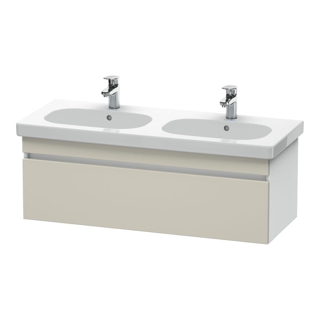 Duravit DuraStyle – Έπιπλο Νιπτήρα – 1150 mm, 1 συρτάρι, νιπτήρας κέντρο, σώμα White Matt – Taupe Matt, Decor (DS638609118)