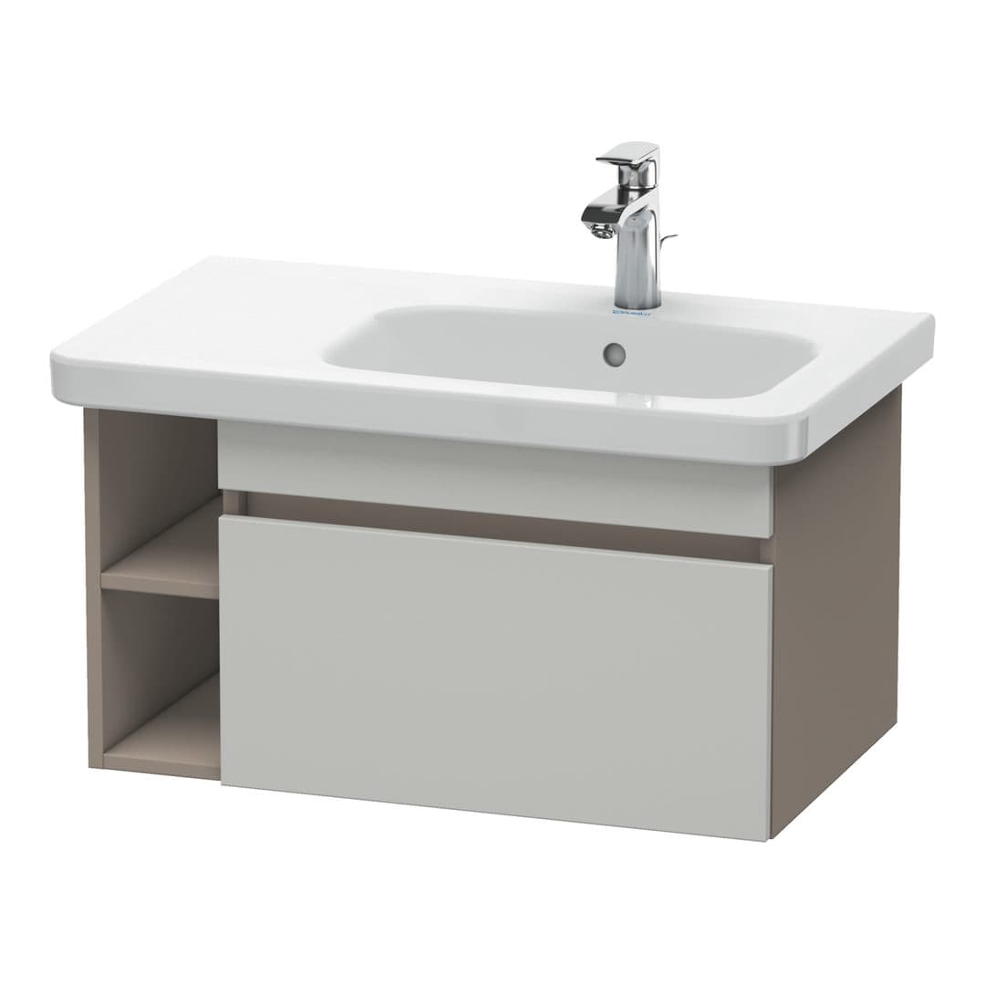 Duravit DuraStyle – Έπιπλο Νιπτήρα – 730 mm, 1 συρτάρι, νιπτήρας δεξιά, σώμα Basalte Matt – Concrete grey Matt, Decor (DS639300743)