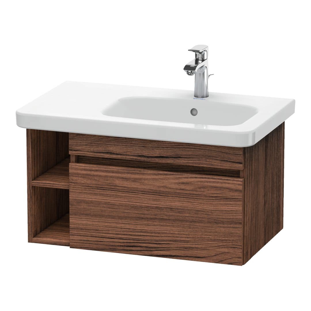 Duravit DuraStyle – Έπιπλο Νιπτήρα – 730 mm, 1 συρτάρι, νιπτήρας δεξιά – Walnut dark Matt, Decor (DS639302121)