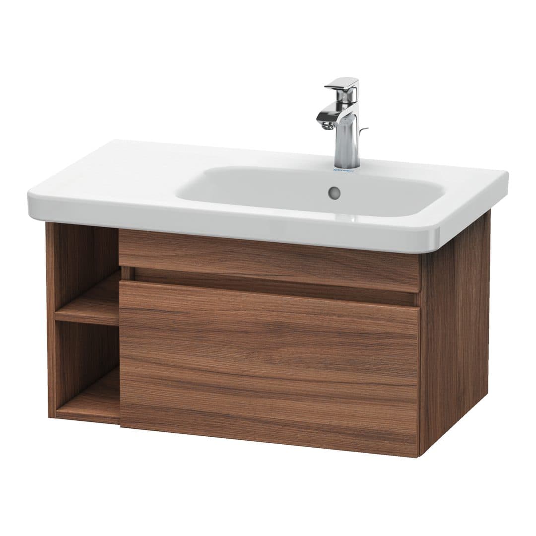 Duravit DuraStyle – Έπιπλο Νιπτήρα – 730 mm, 1 συρτάρι, νιπτήρας δεξιά – Walnut Matt, Decor (DS639307979)