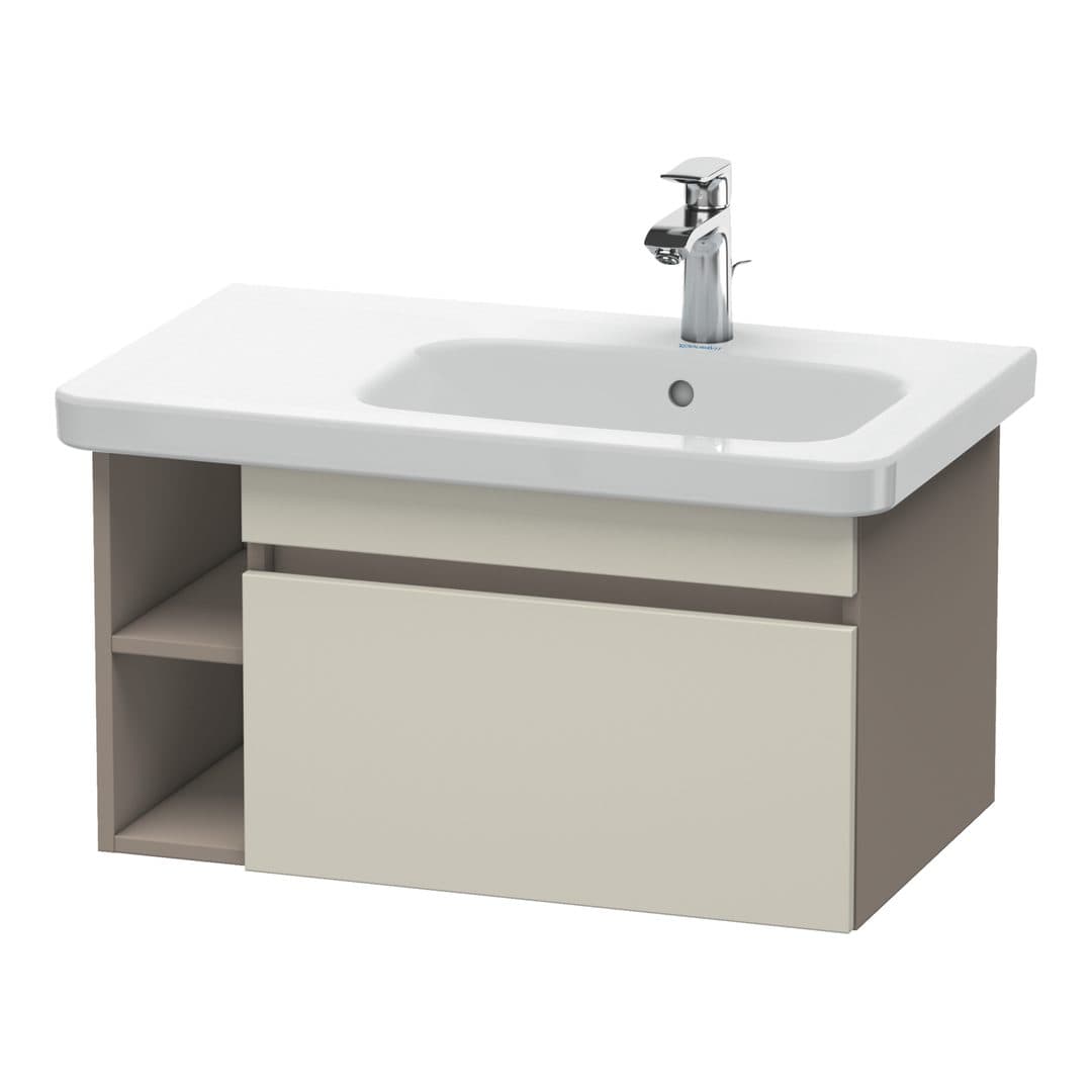 Duravit DuraStyle – Έπιπλο Νιπτήρα – 730 mm, 1 συρτάρι, νιπτήρας δεξιά, σώμα Basalte Matt – Taupe Matt, Decor (DS639309143)