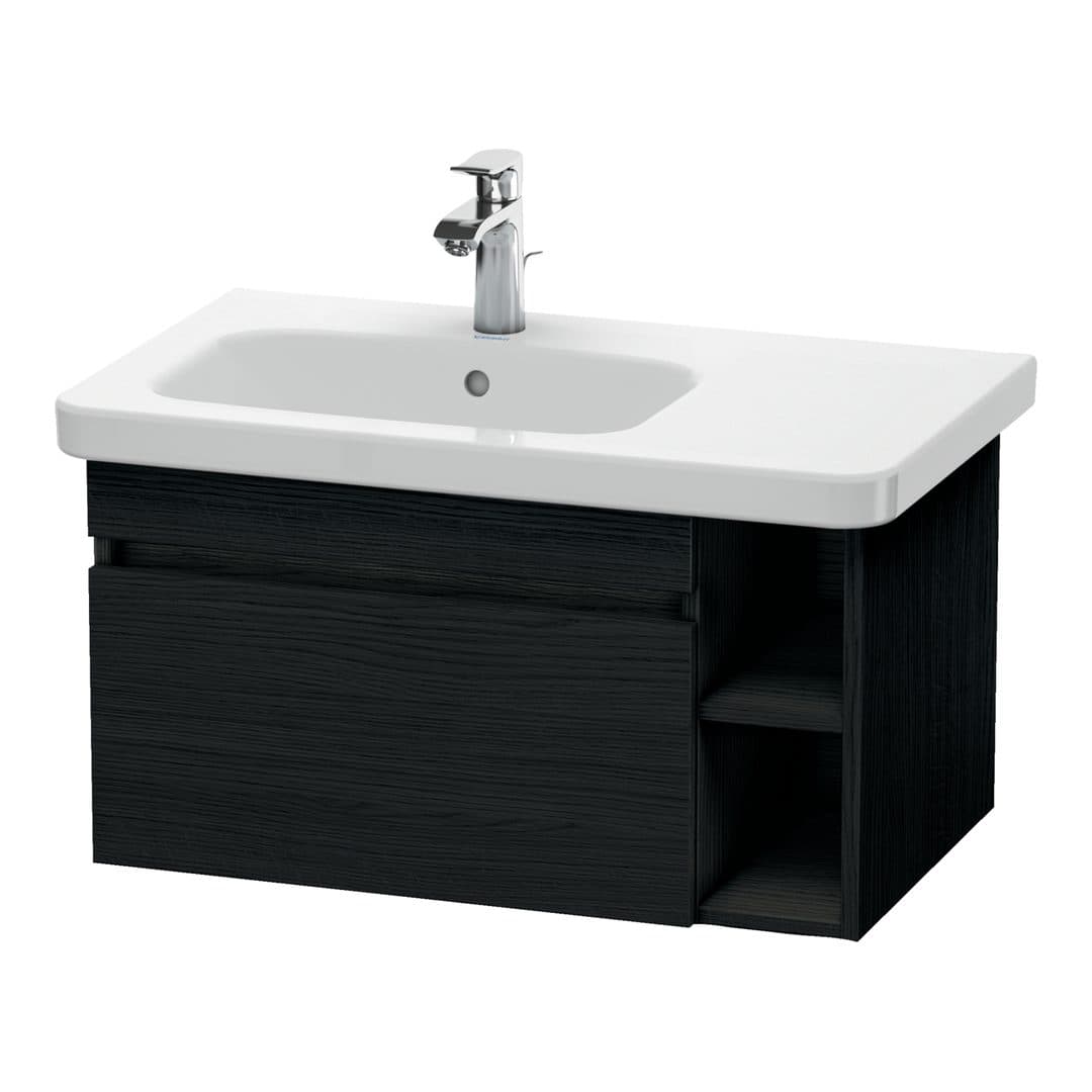 Duravit DuraStyle – Έπιπλο Νιπτήρα – 730 mm, 1 συρτάρι, νιπτήρας αριστερά – Black oak Matt, Decor (DS639401616)
