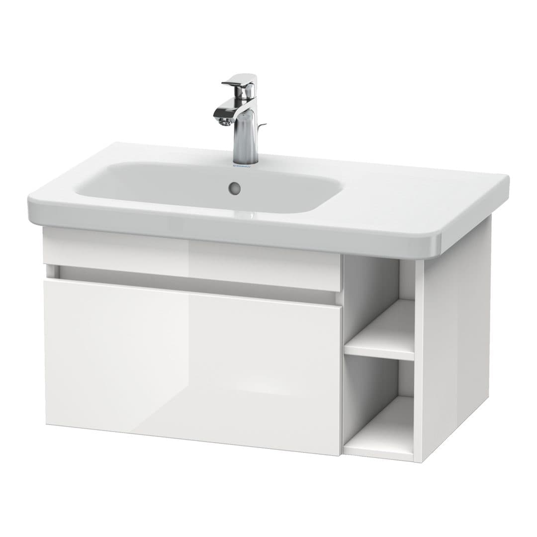 Duravit DuraStyle – Έπιπλο Νιπτήρα – 730 mm, 1 συρτάρι, νιπτήρας αριστερά – White High Gloss, Decor (DS639402222)
